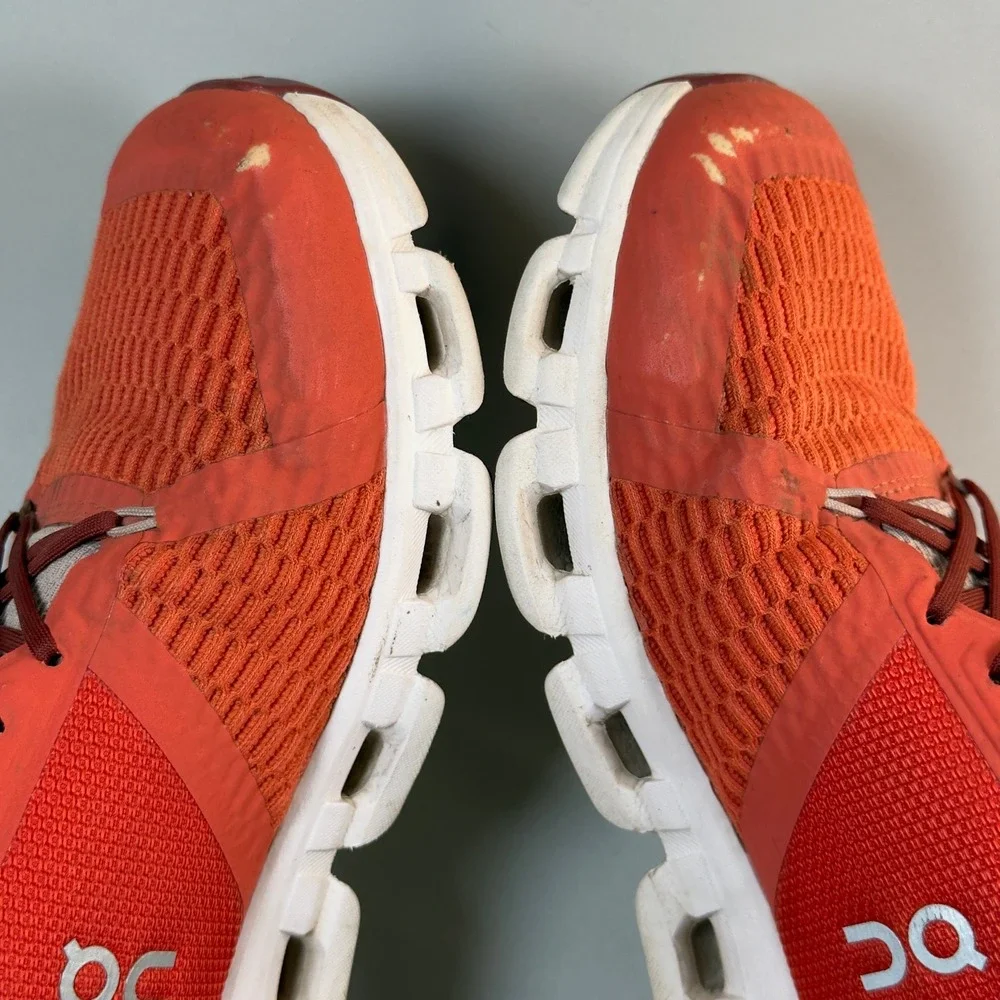On Cloud OC Cloudflyer 3 Womens 10 Running Shoe Orange Red White Trainer Sneaker - Picture 11 of 16